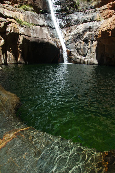 The Meiringspoort waterfall pool, where a mermaid is said to live!