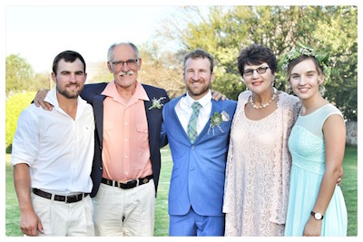 Terblanche's wedding to Johanli in  2017